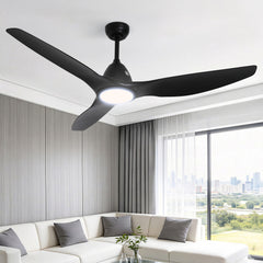 Devanti 64 Inch Ceiling Fan DC Motor w/Light w/Remote - Black