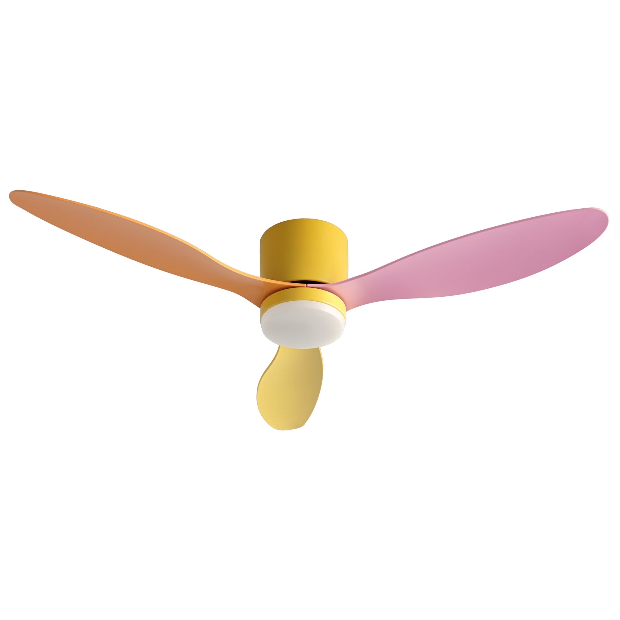 Devanti 52'' Ceiling Fan 3 Blades DC Motor w/Light w/Remote Yellow Pink Orange