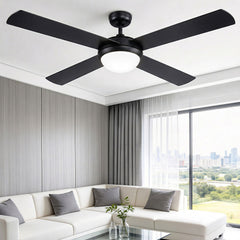 Devanti 52'' Ceiling Fan DC Motor w/Light w/Remote - Black