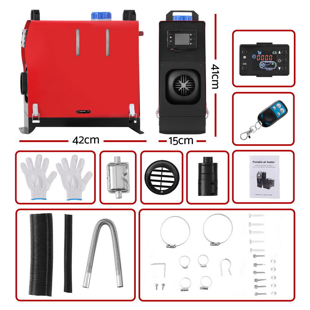 Giantz Diesel Air Heater All-in-one 12V 5KW LCD Remote Control for Car RV