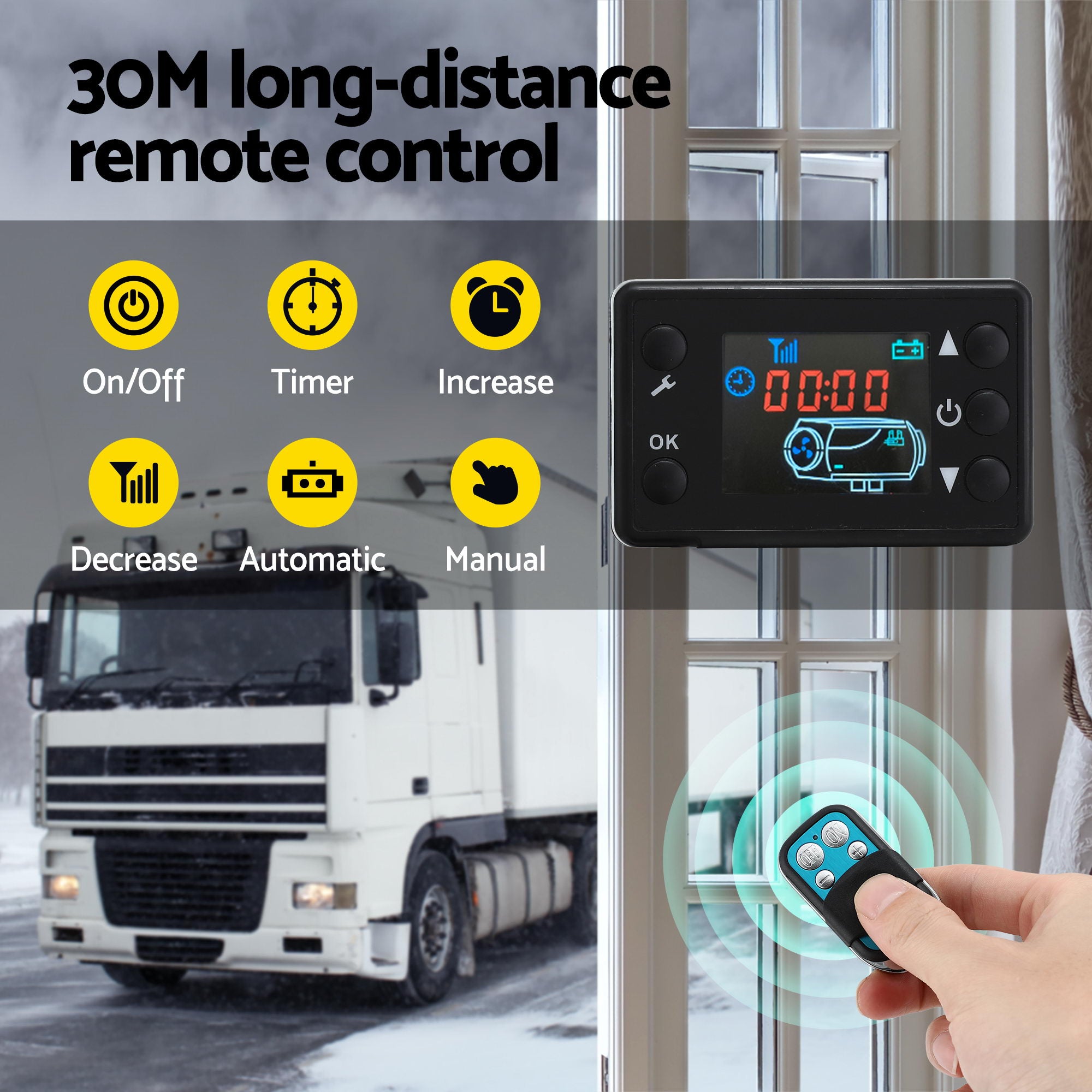 Giantz Diesel Air Heater All-in-one 12V 5KW LCD Remote Control for Car RV