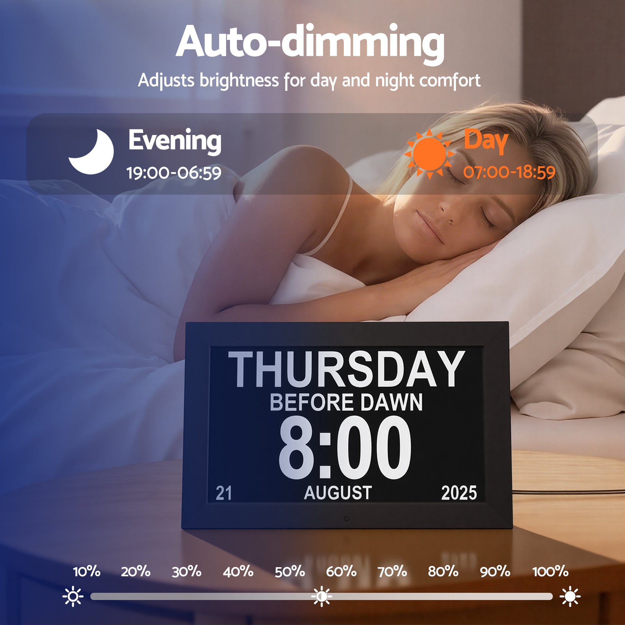 Artiss 10" Digital Day Clock Alarm Calendar Free Delivery