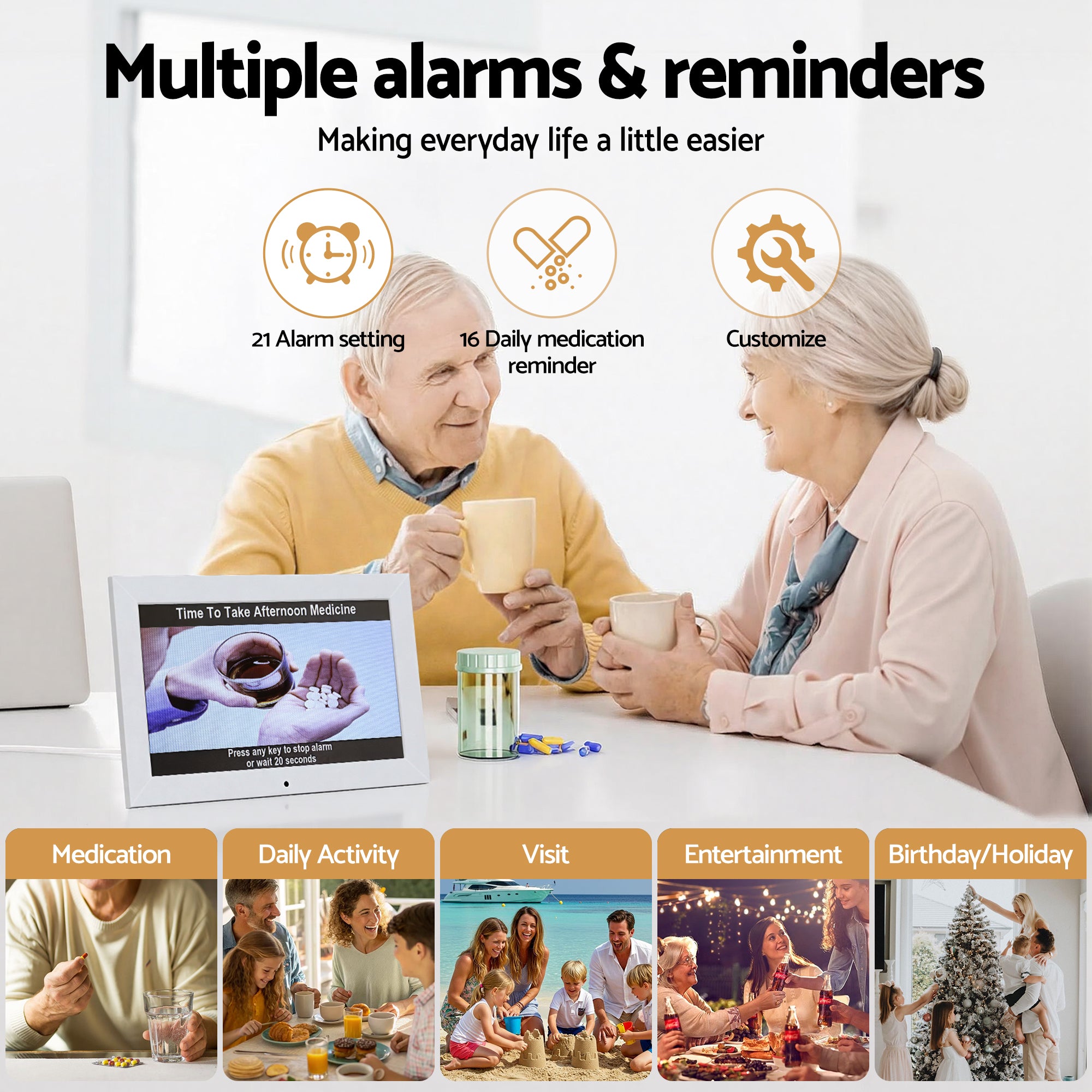 Artiss 10" Digital Day Clock Alarm Calendar Free Delivery