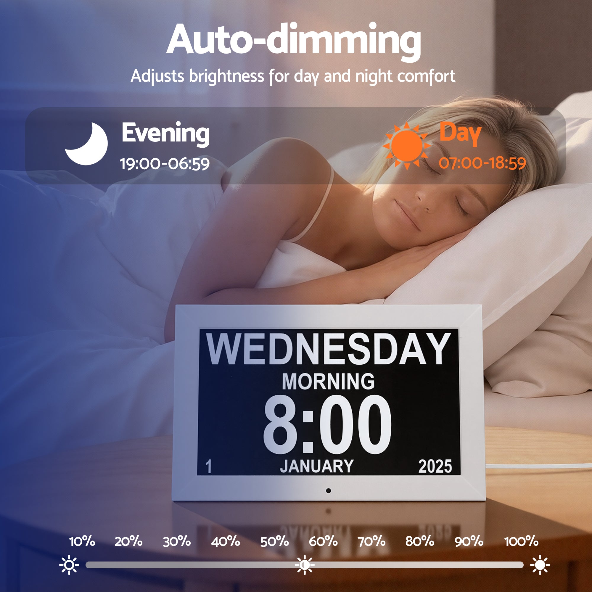 Artiss 10" Digital Day Clock Alarm Calendar Free Delivery