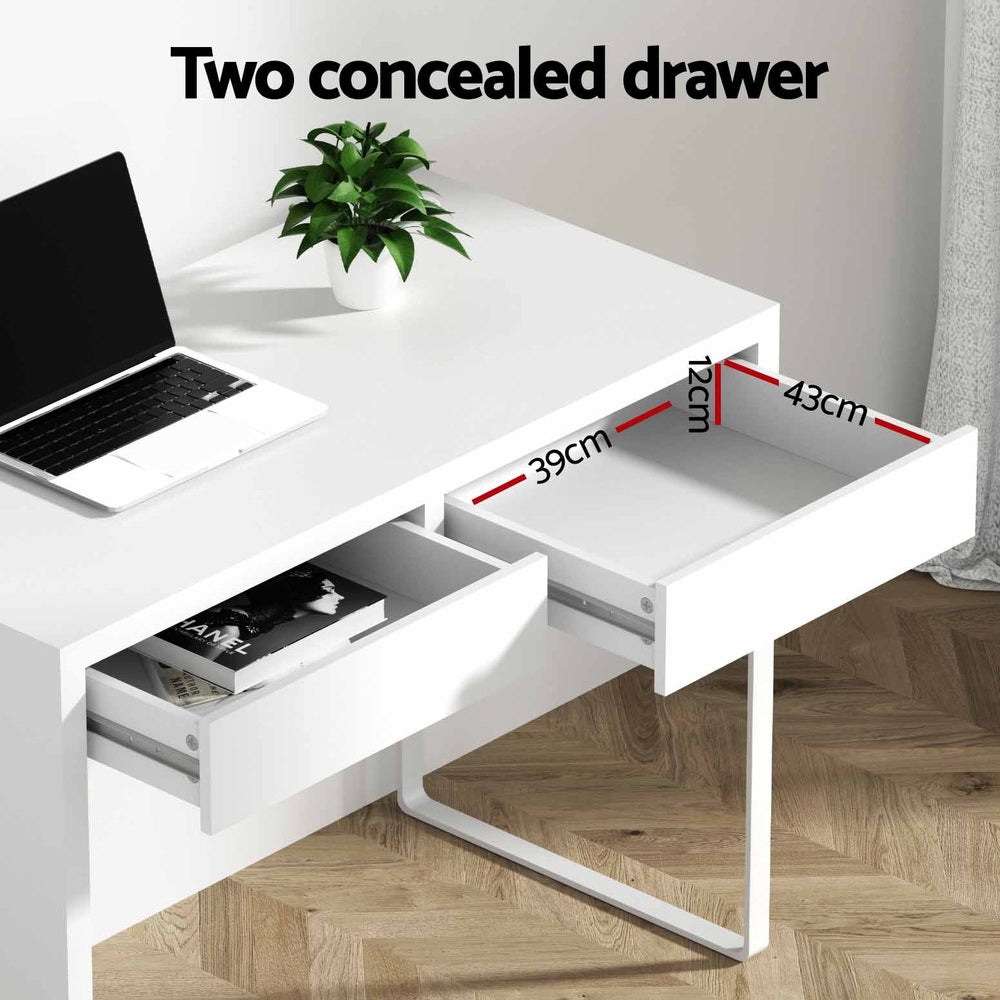 Artiss Computer Desk Drawer White 102CM