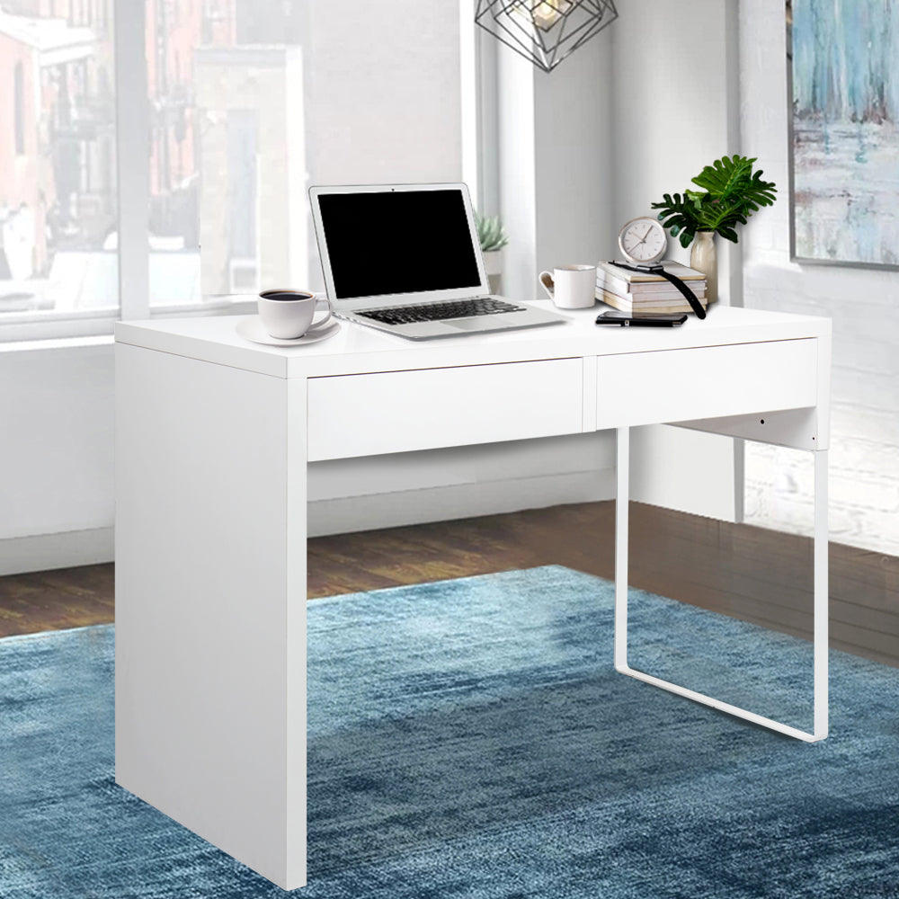 Artiss Computer Desk Drawer White 102CM
