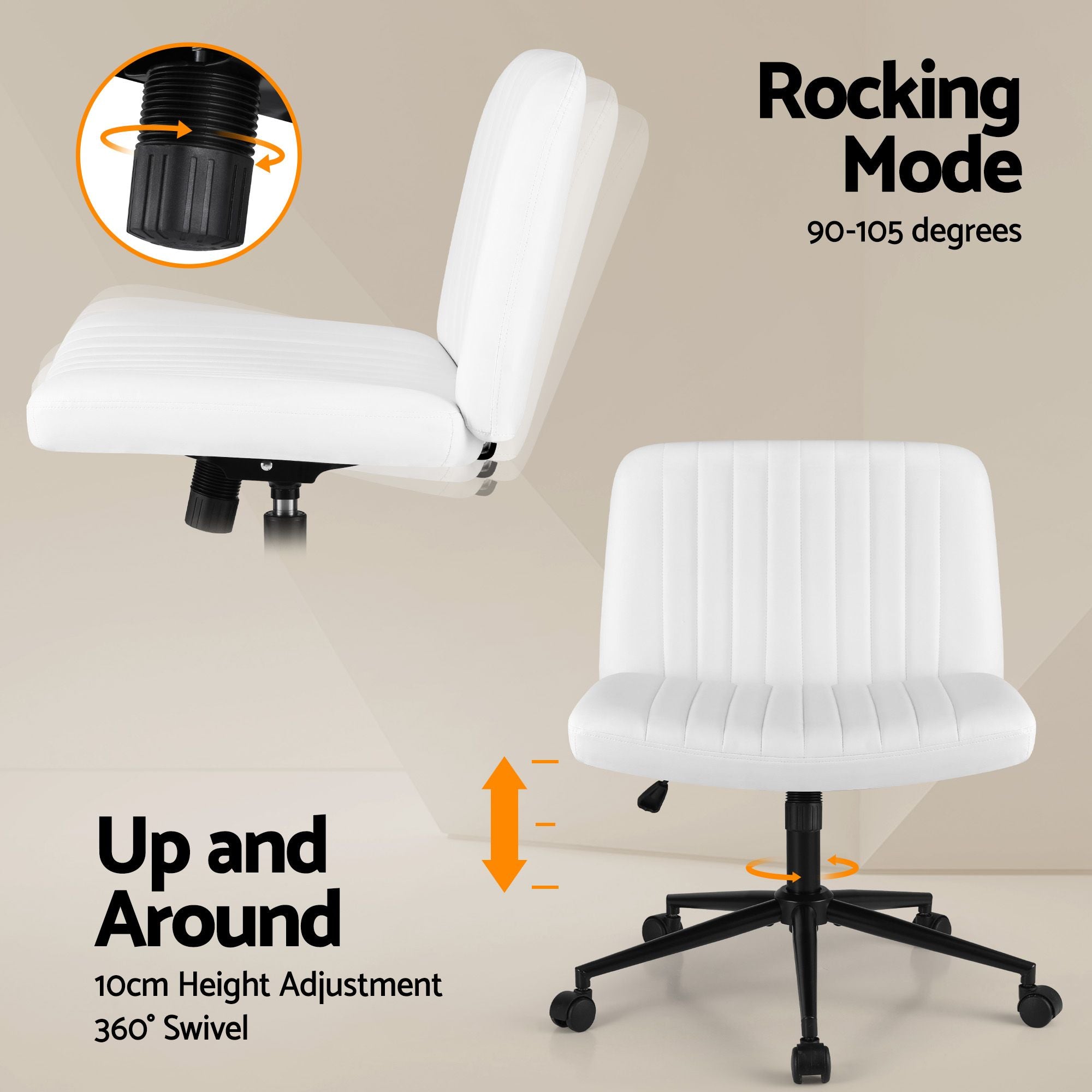 Artiss Office Desk & Chair Set 150cm Computer Desk with 6 Storage Shelves &