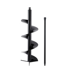 Giantz Post Hole Digger Auger Drill Bit 300mm with 80cm Extension Shaft Black