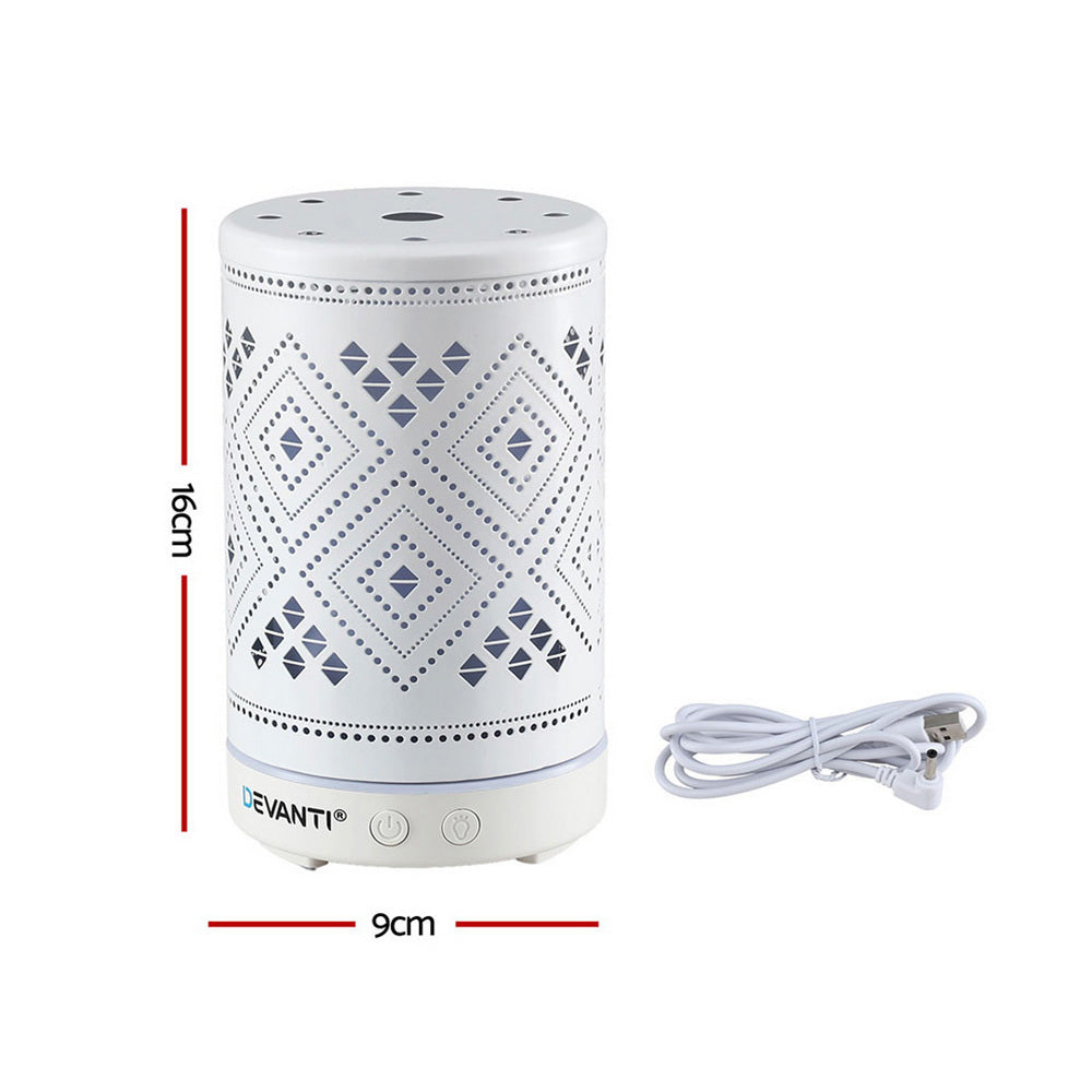 Devanti Ultrasonic Aroma Diffuser Aromatherapy 100ml LED Free Delivery