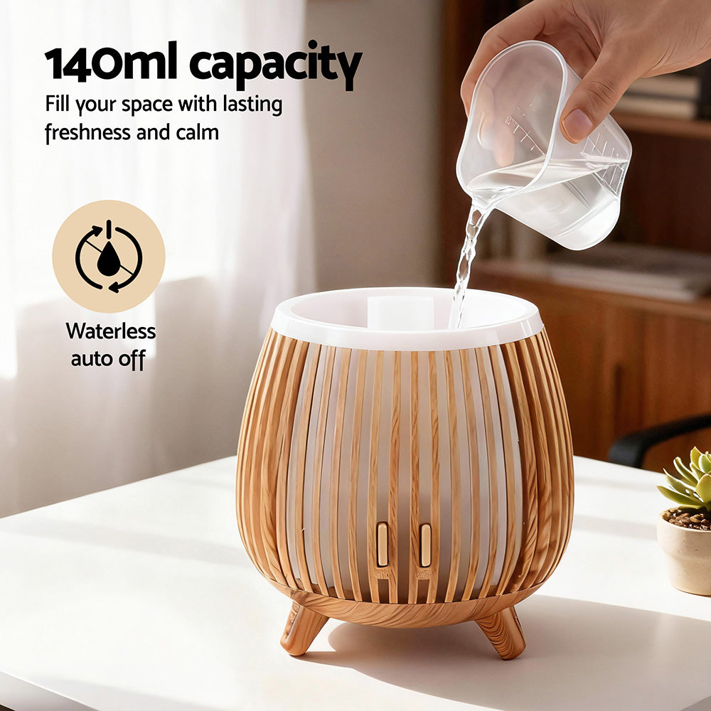Devanti Ultrasonic Aroma Diffuser Aromatherapy 140ml LED Free Delivery