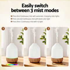 Devanti Ultrasonic Aroma Diffuser Aromatherapy 100ml LED Free Delivery