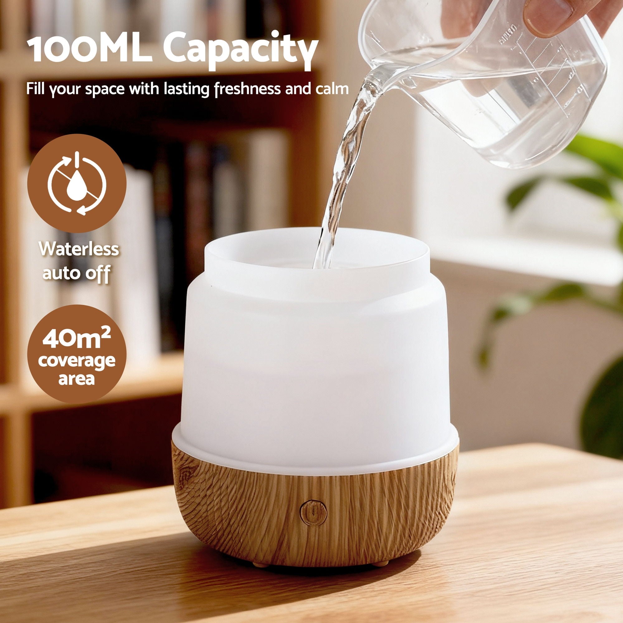 Devanti Ultrasonic Aroma Diffuser Aromatherapy 100ml LED Free Delivery