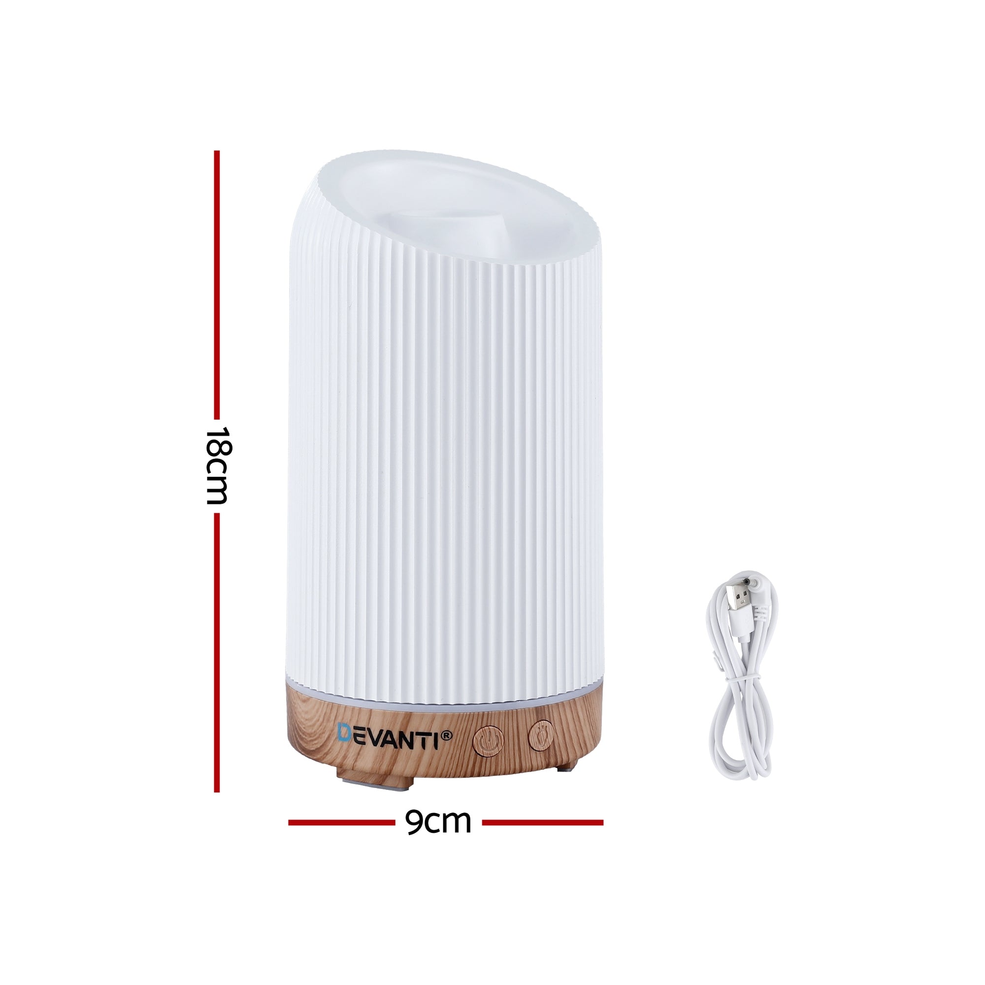 Devanti Ultrasonic Aroma Diffuser Aromatherapy 200ml LED Free Delivery
