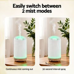 Devanti Ultrasonic Aroma Diffuser Aromatherapy 200ml LED Free Delivery