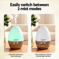 Devanti Ultrasonic Aroma Diffuser Aromatherapy 130ml LED Free Delivery
