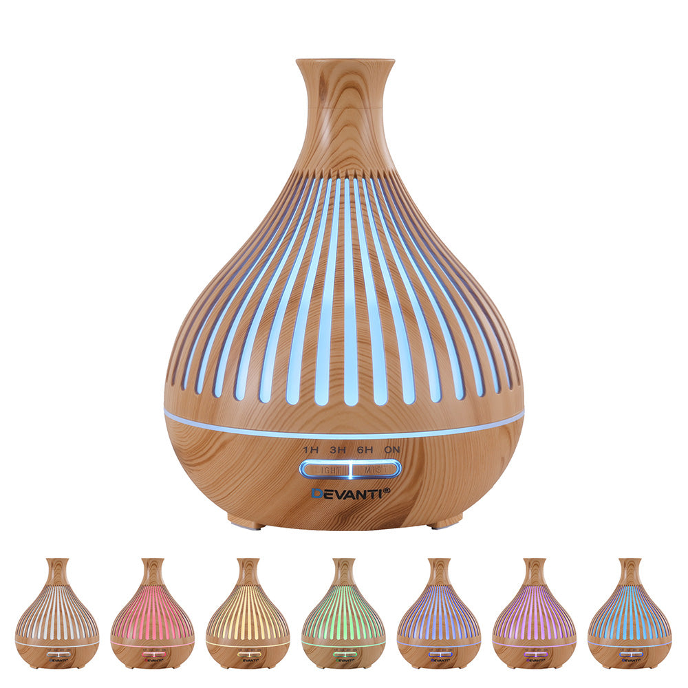 Devanti Ultrasonic Aroma Diffuser Aromatherapy 400ml LED Free Delivery