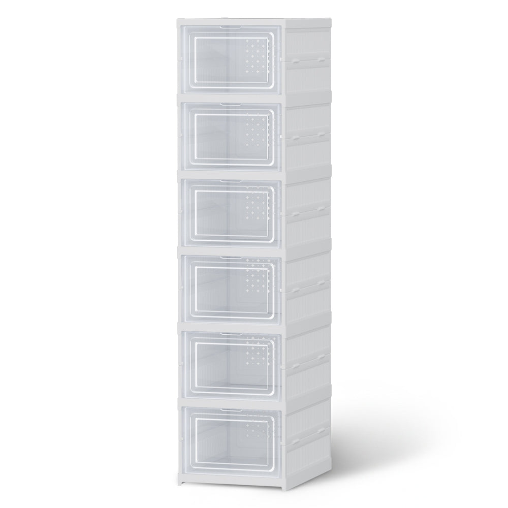 Artiss Foldable Shoe Rack Organizer 6 Tier Storage Shelf Hallway - Free Delivery