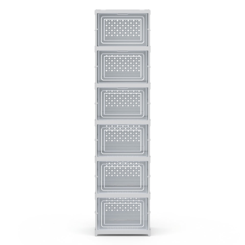 Artiss Foldable Shoe Rack Organizer 6 Tier Storage Shelf Hallway - Free Delivery