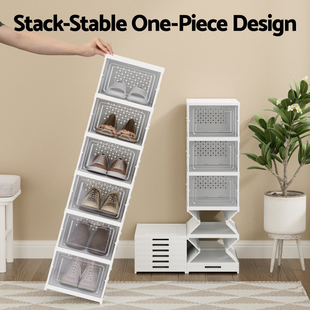 Artiss Foldable Shoe Rack Organizer 6 Tier Storage Shelf Hallway - Free Delivery