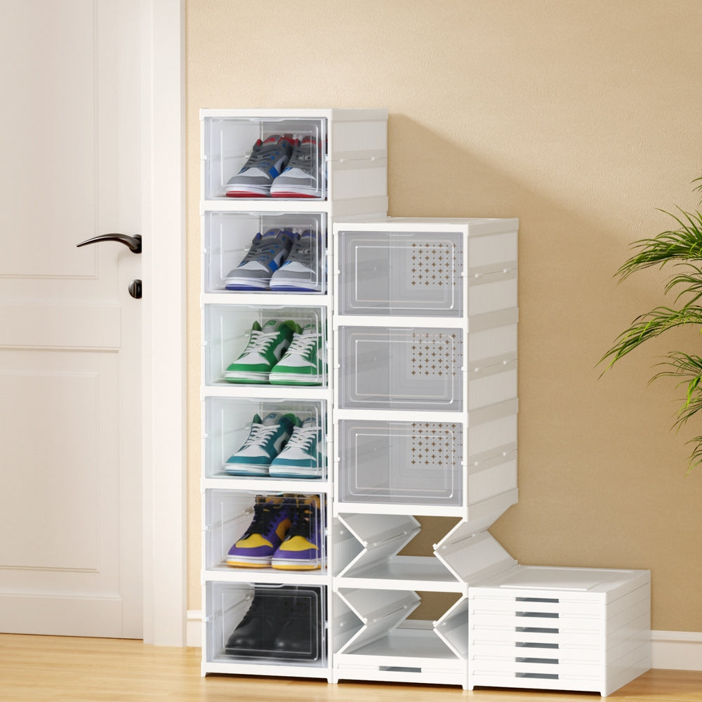 Artiss Foldable Shoe Rack Organizer 6 Tier Storage Shelf Hallway - Free Delivery
