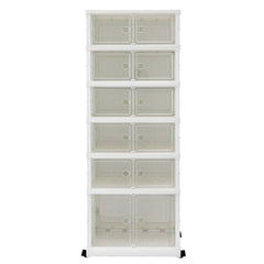 Artiss Foldable Shoe Storage Box 6 Tier 12 Pairs Entryway