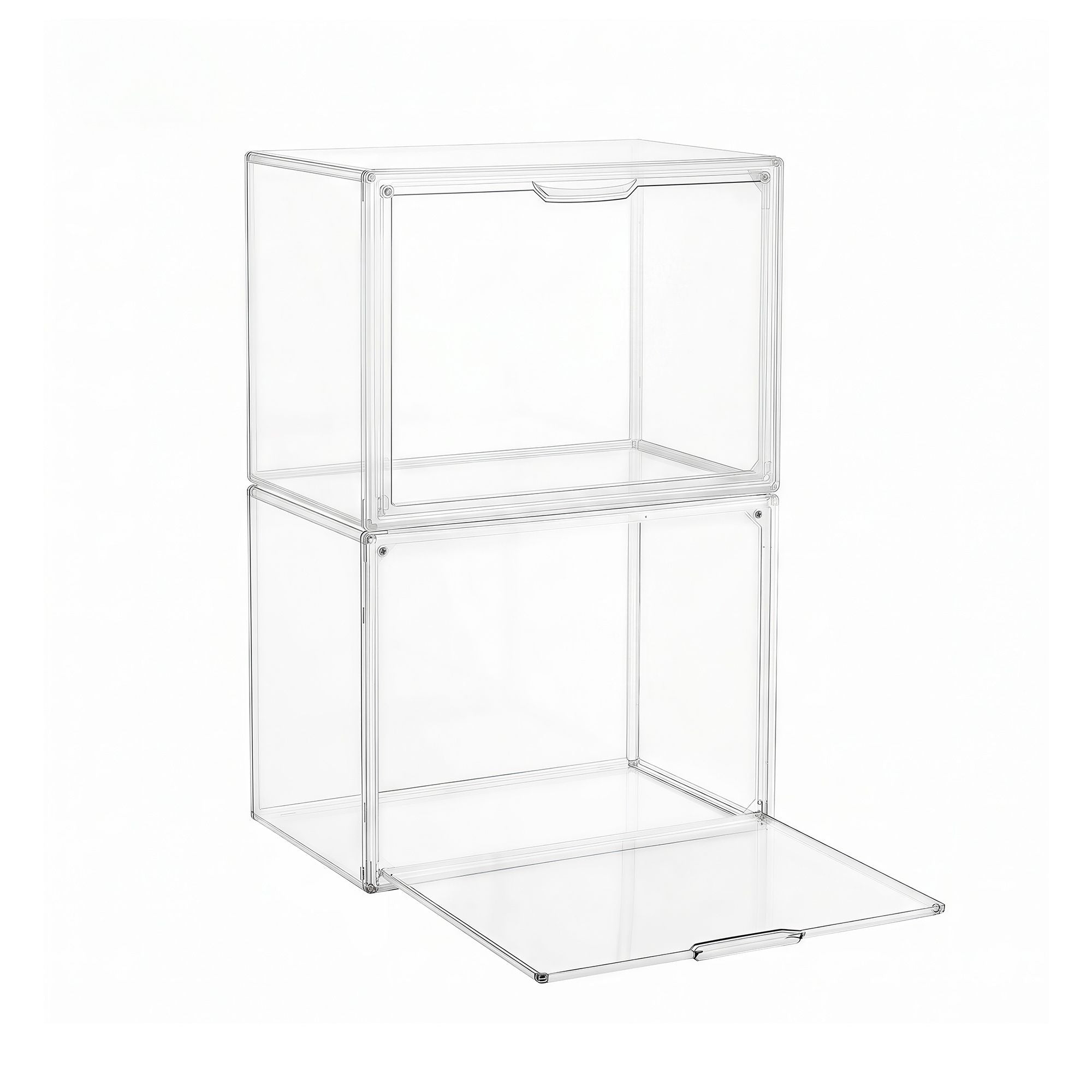 Artiss Clear Acrylic Display Case Box 2 Pack For Toys 54cm