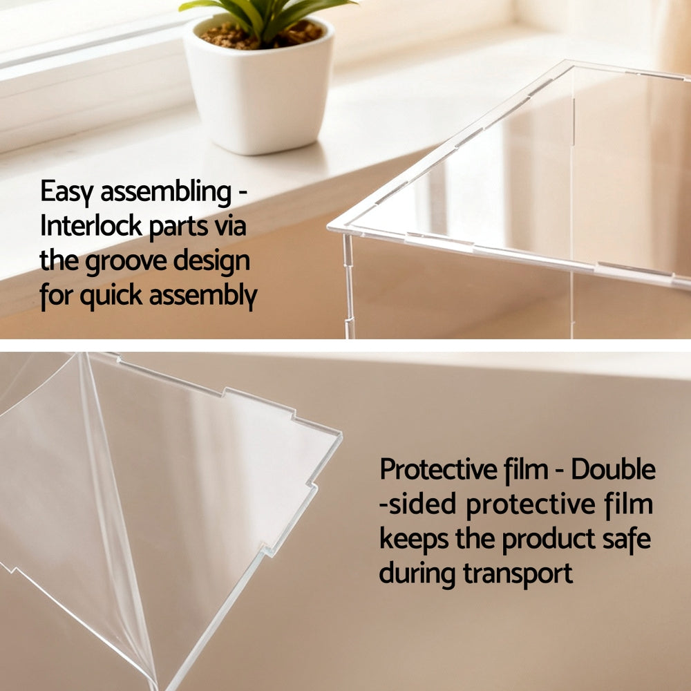 Artiss Clear Acrylic Display Case Dustproof Protection Free Delivery