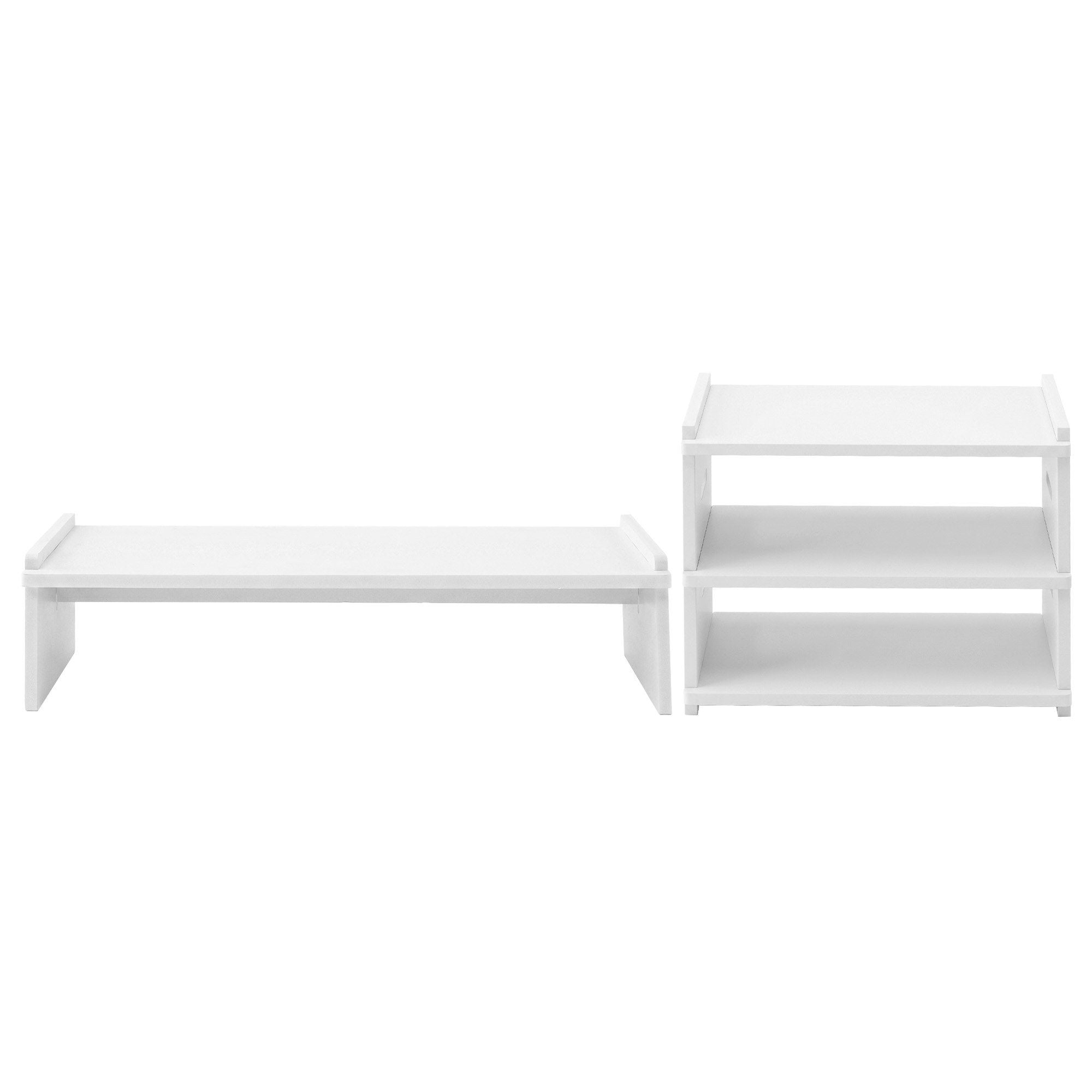 Artiss Monitor Stand and 3-Tier Desk Organiser 2-in-1 Modular Computer Monitor