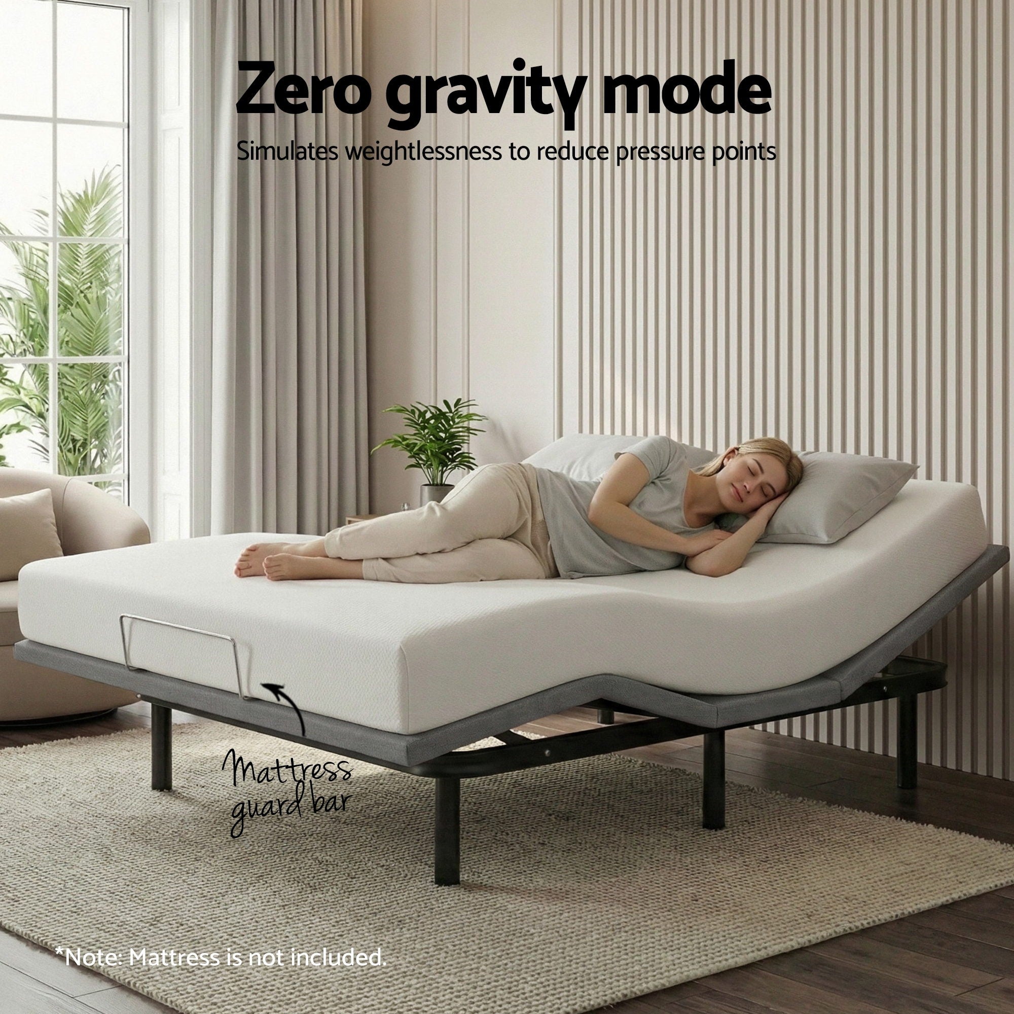 Artiss Adjustable Bed Frame Queen Size Electric Bed Base Wireless Remote Control
