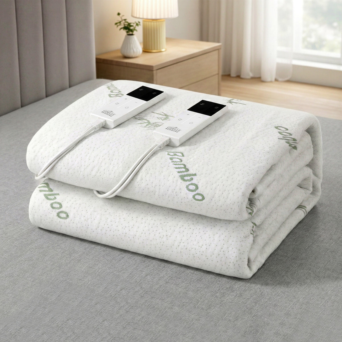 Giselle Electric Blanket Bamboo Fabric King Fitted Heated Pad Underlay Washable Winter - Free Delivery