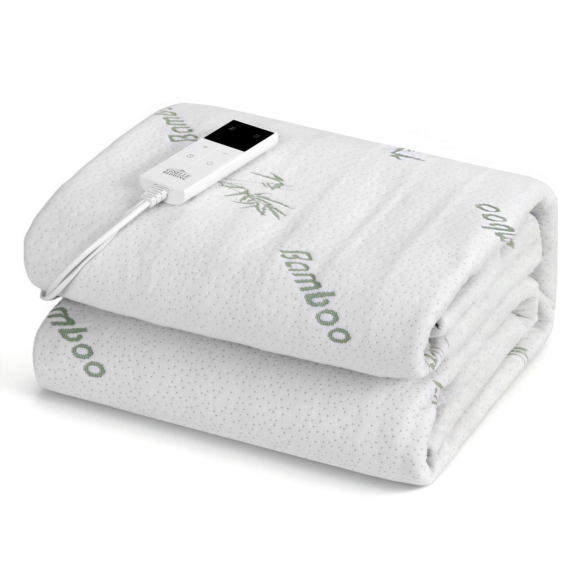 Giselle Electric Blanket Bamboo Fabric King Single Fitted Heated Pad Underlay Washable Winter - Free Delivery