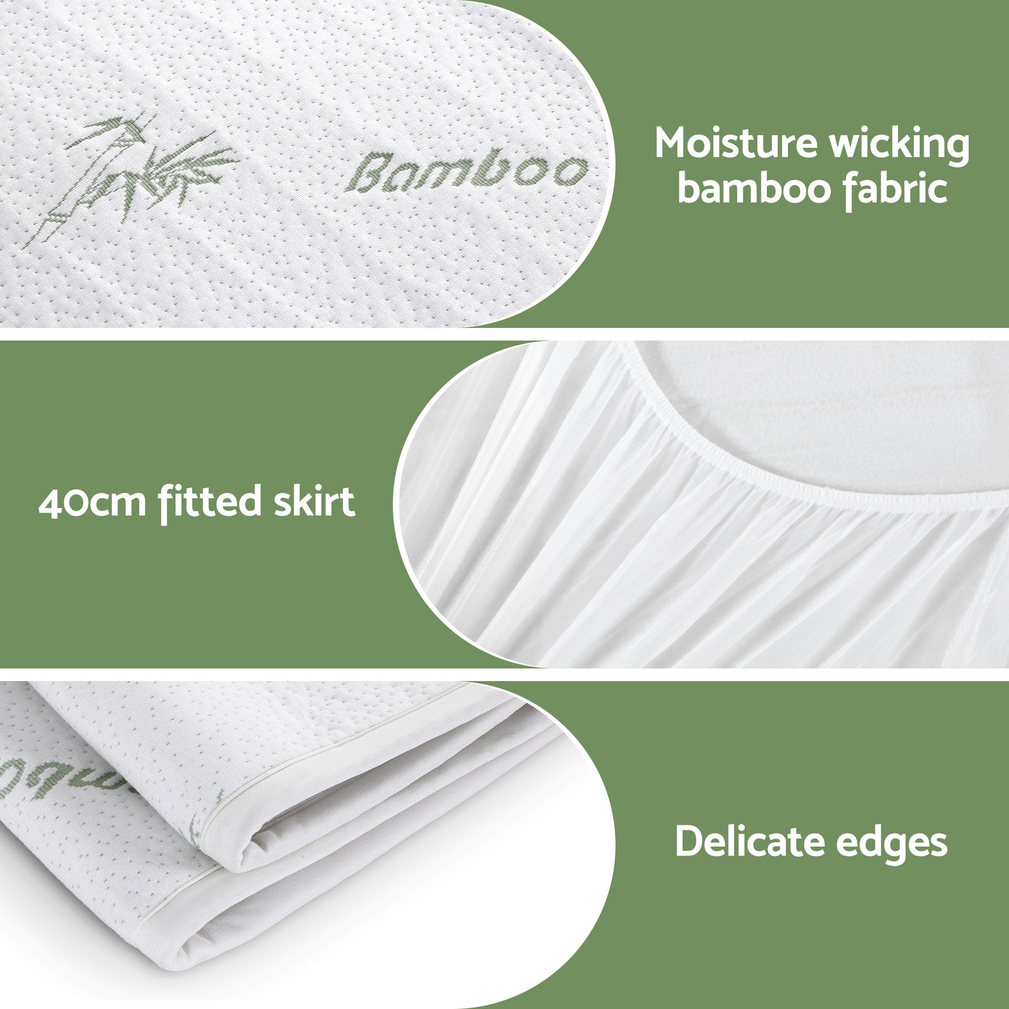 Giselle Electric Blanket Bamboo Fabric Queen Fitted Heated Pad Underlay Washable Winter - Free Delivery