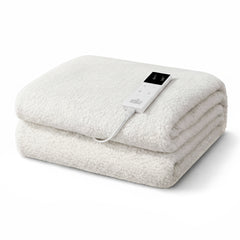 Giselle Electric Blanket LED Remote Sherpa Fleece Underlay Fully Fitted Machine Washable King Single - Free Delivery