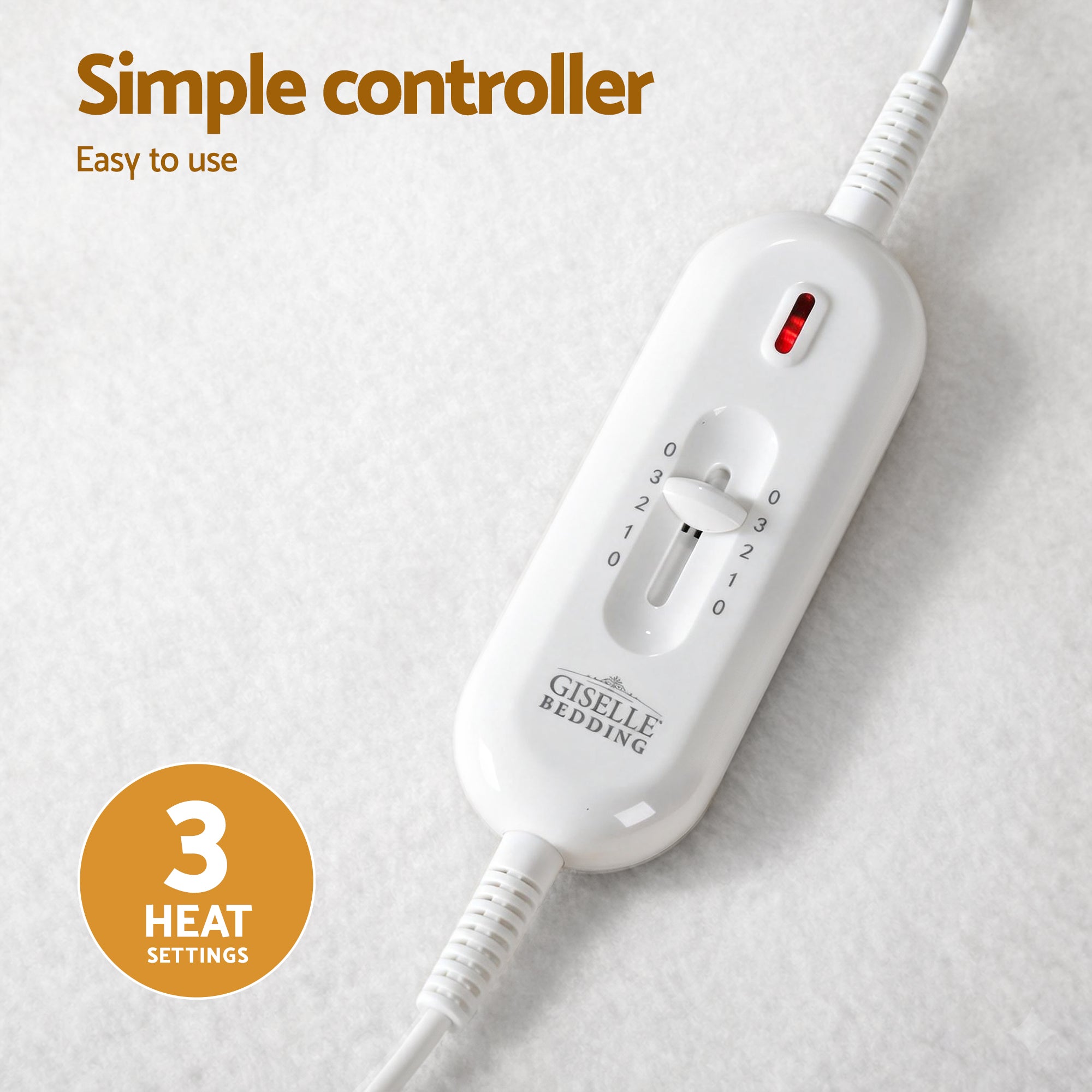 Giselle Electric Blanket King Single Heated Fully Fitted Washable Pad Winter Warm - Free Delivery