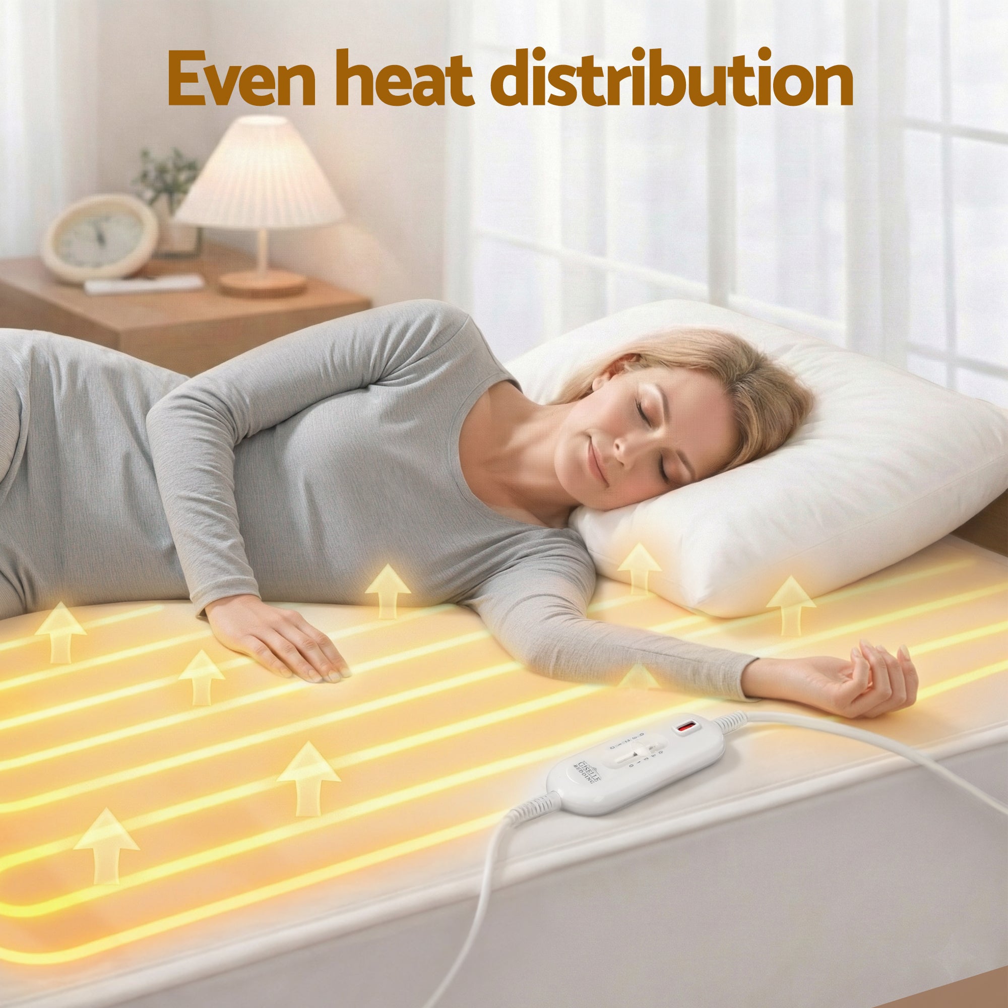 Giselle Electric Blanket King Single Heated Fully Fitted Washable Pad Winter Warm - Free Delivery