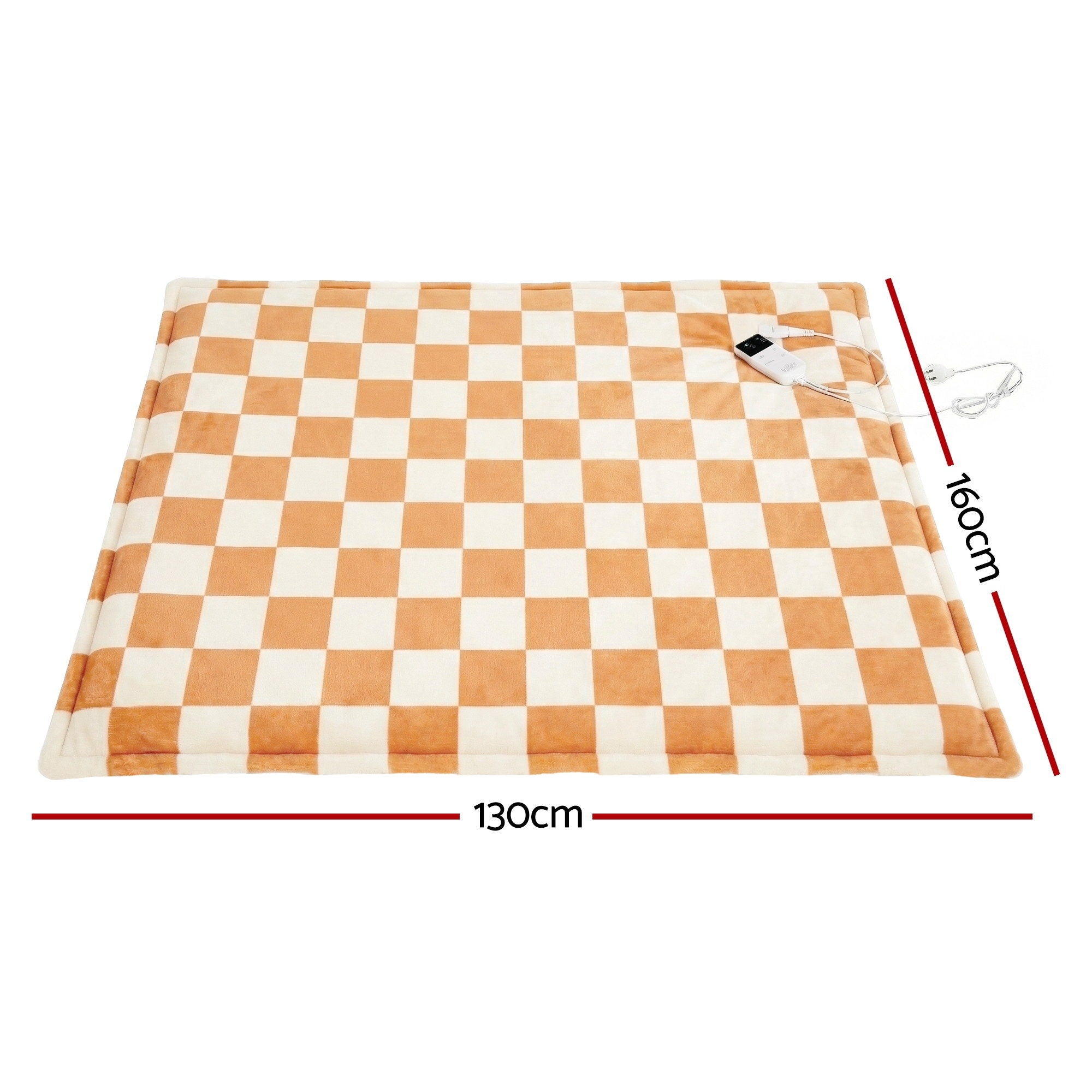 Giselle Electric Throw Rug Dual Side Fleece Flannel Heated Blanket Yellow - Free Delivery