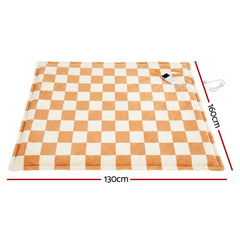 Giselle Electric Throw Rug Dual Side Fleece Flannel Heated Blanket Yellow - Free Delivery