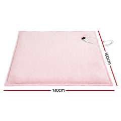 Giselle Electric Throw Rug Dual Side Fleece Flannel Heated Blanket Pink - Free Delivery