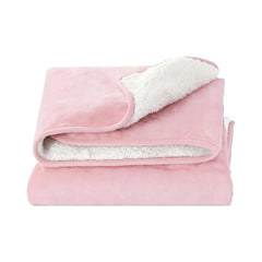 Giselle Electric Throw Rug Dual Side Fleece Flannel Heated Blanket Pink - Free Delivery