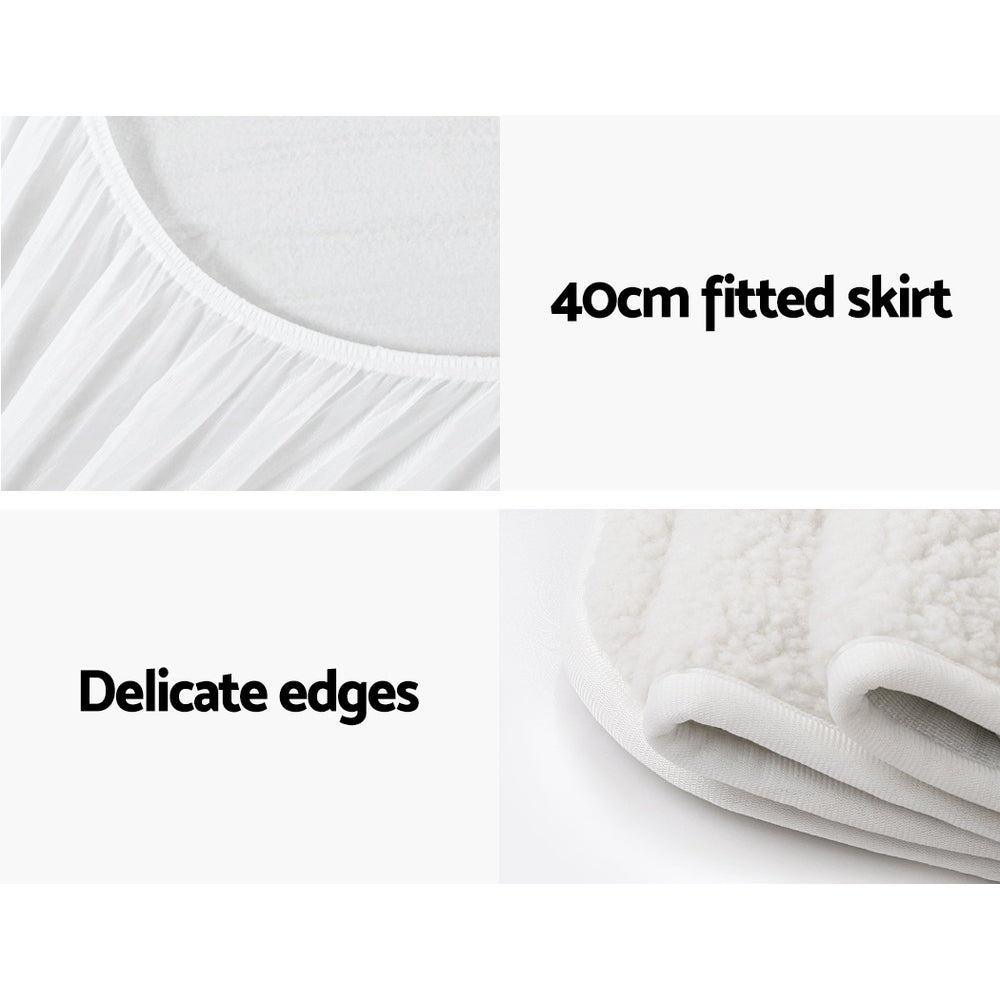 Giselle Electric Blanket Double Fitted Heated Washable Fleecy Underlay Winter
