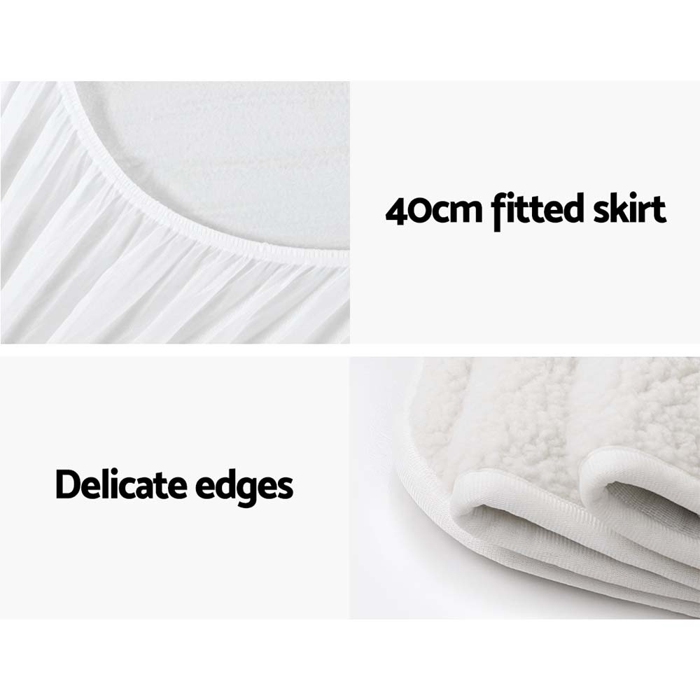 Giselle Electric Blanket Double Fitted Heated Washable Fleecy Underlay Winter