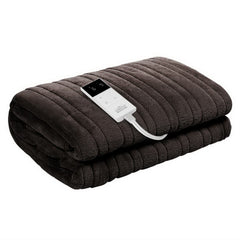 Giselle Bedding Electric Throw Blanket - Chocolate Free Delivery