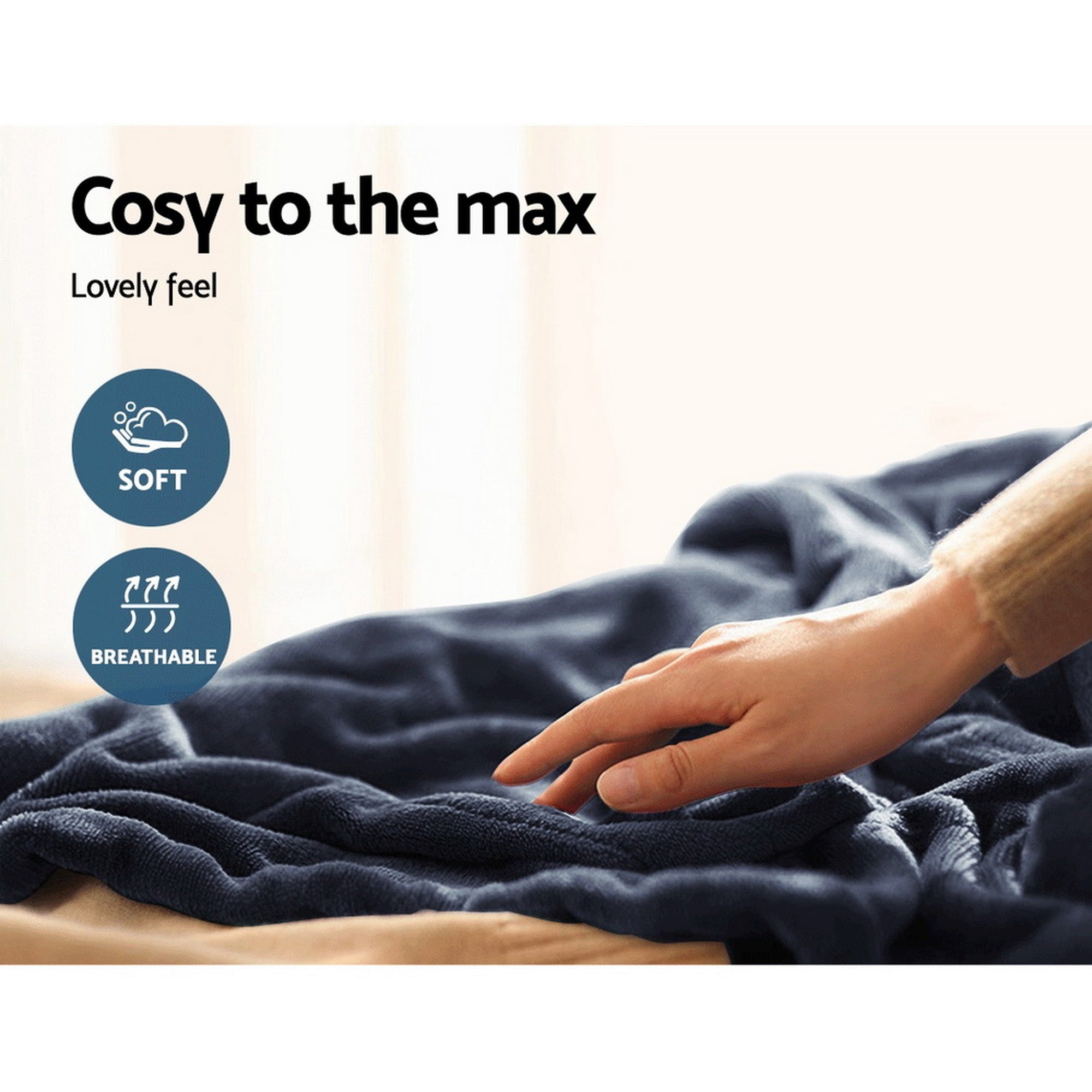 Giselle Bedding Heated Electric Throw Rug Fleece Sunggle Blanket Washable