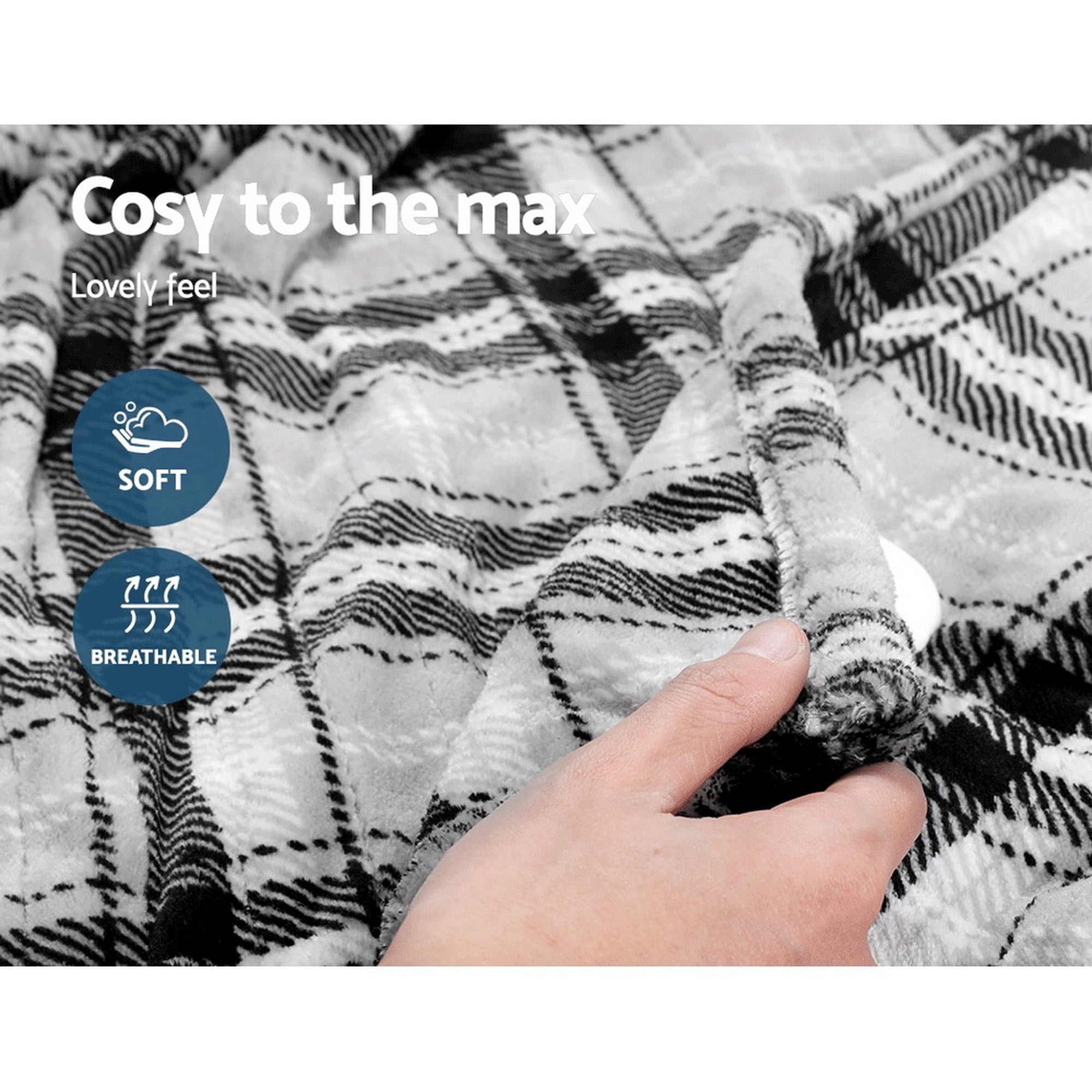 Giselle Bedding Electric Throw Rug Flannel Snuggle Blanket Free Delivery