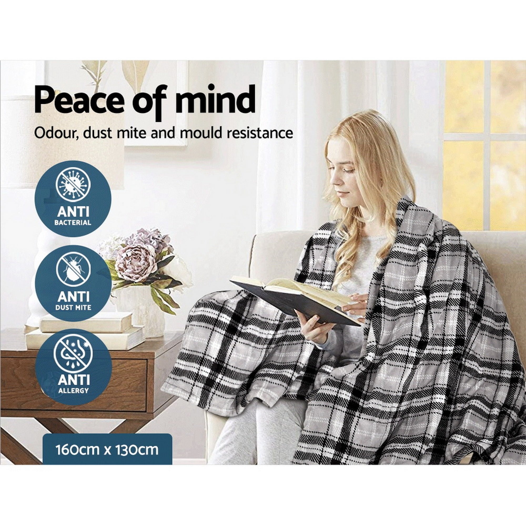 Giselle Bedding Electric Throw Rug Flannel Snuggle Blanket Free Delivery