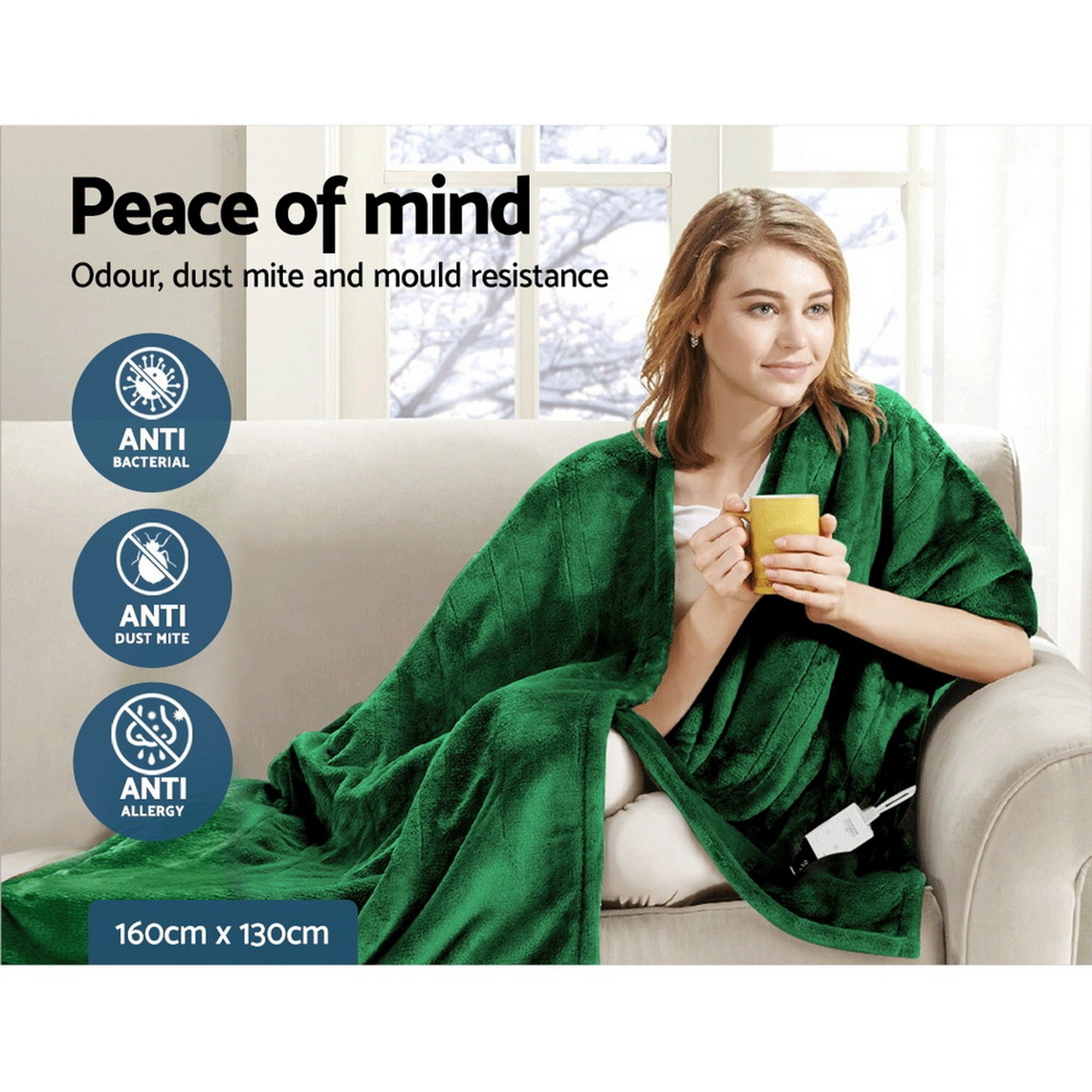 Giselle Bedding Electric Throw Rug Heated Blanket Free Delivery