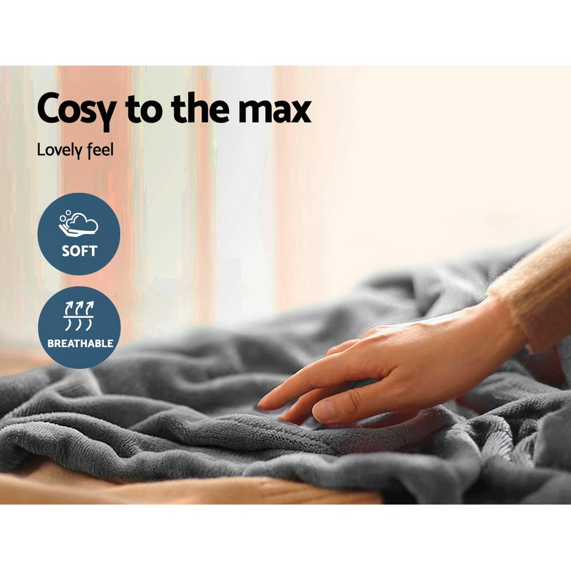 Giselle Bedding Heated Electric Throw Rug Fleece Sunggle Free Delivery