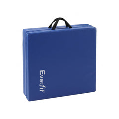 Everfit 180x60cm Gymnastics Mats Folding Exercise Floor Mat Portable 3 Fold Tumbling Mat Blue