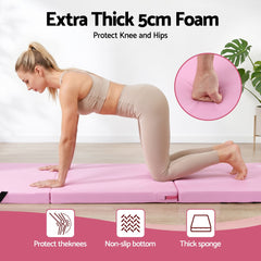 Everfit 180x60cm Gymnastics Mats Folding Exercise Floor Mat Portable 3 Fold