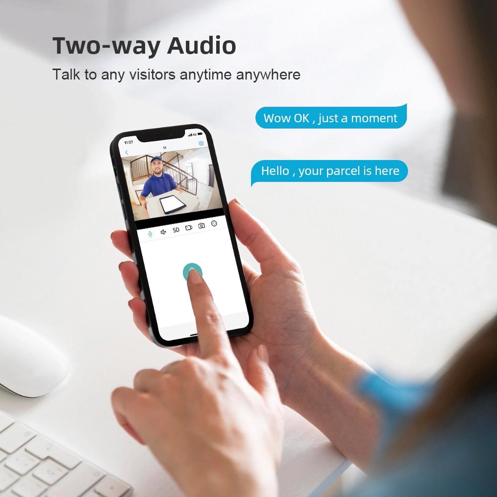 Smart Wifi Surveillance Camera With Dual-Light Night Vision And Two-Way Audio - White-1915196652403167235